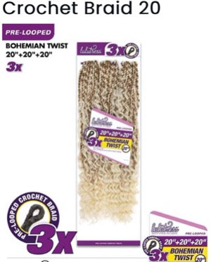 Lulutress 3X Bohemian Twist Crochet Braid 20