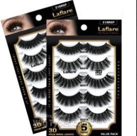 LaFlare 3D Faux Mink Lashes - 5 Pair Value Pack