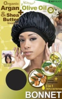 Qfit Organic Argan Olive Oil & Shea Butter Treated Bonnet