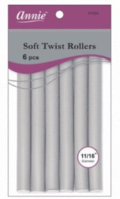 Annie Soft Twist Rollers Gray - 11/16
